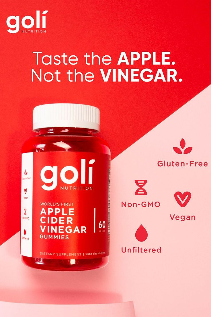 Goli Nutrition Apple Cider Vinegar Flavored 60 Gummies